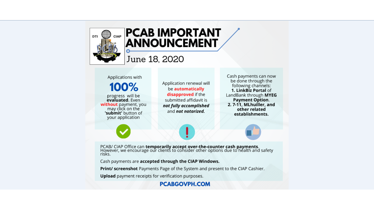 PCAB Important Announcement