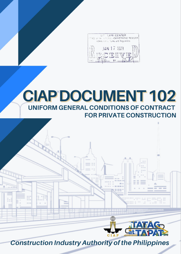 CIAP Document 102 (2022 Ed.) – UNIFORM GENERAL CONDITIONS OF CONTRACT FOR PRIVATE CONSTRUCTION
