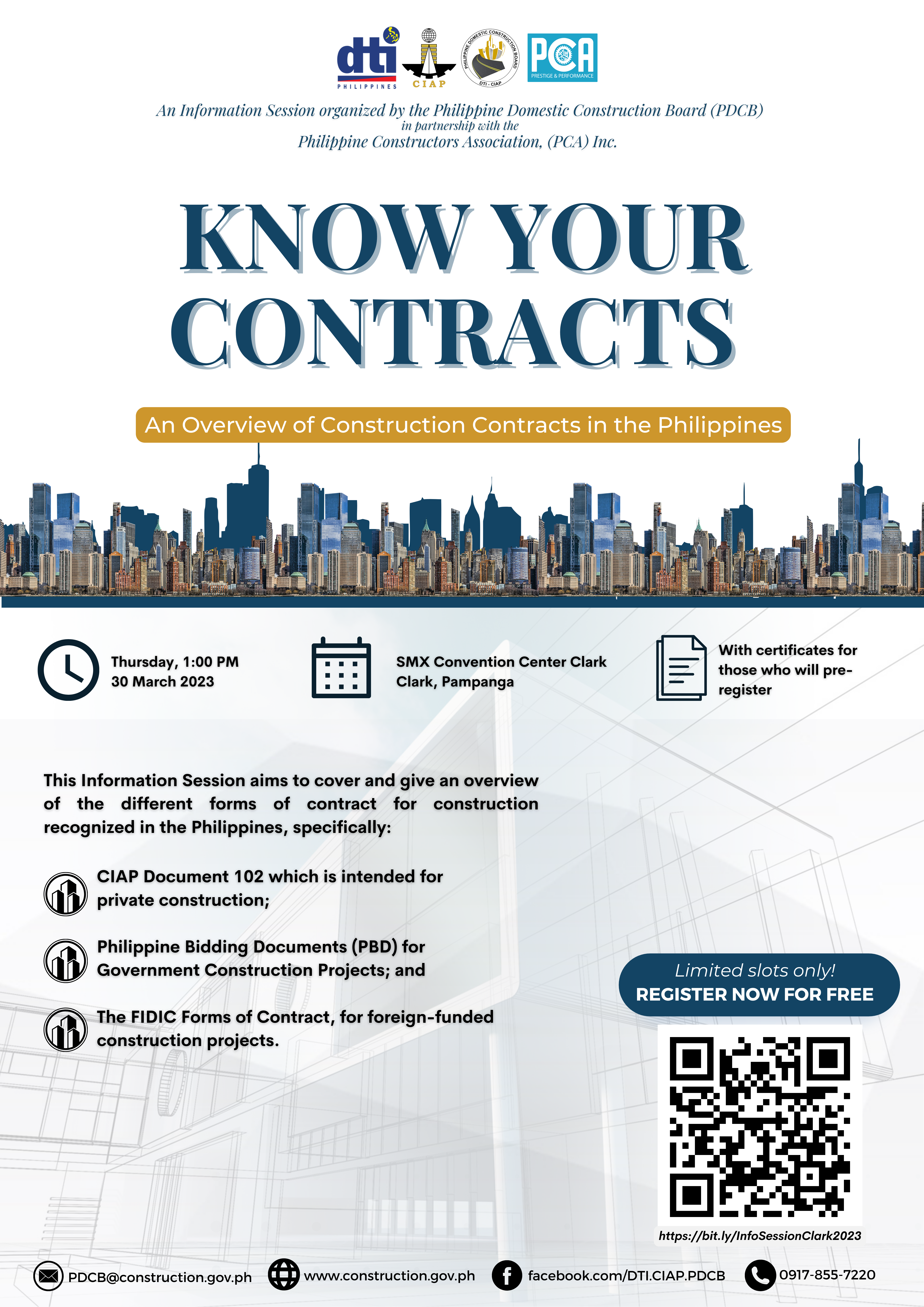 YOU ARE INVITED! Register now to the “Know Your Contracts: An Overview of Construction Contracts in the Philippines”