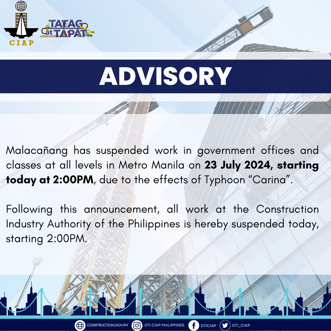 𝐀𝐍𝐍𝐎𝐔𝐍𝐂𝐄𝐌𝐄𝐍𝐓: Malacañang has suspended work in government offices and classes at all levels in Metro Manila on 23 July 2024