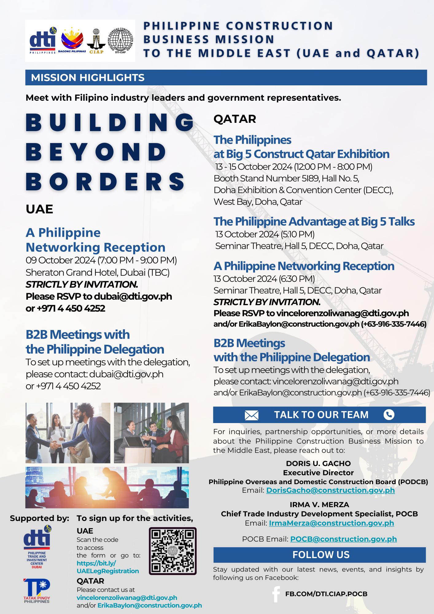 PHILIPPINE CONSTRUCTION BUSINESS MISSION TO THE MIDDLE EAST (QATAR)