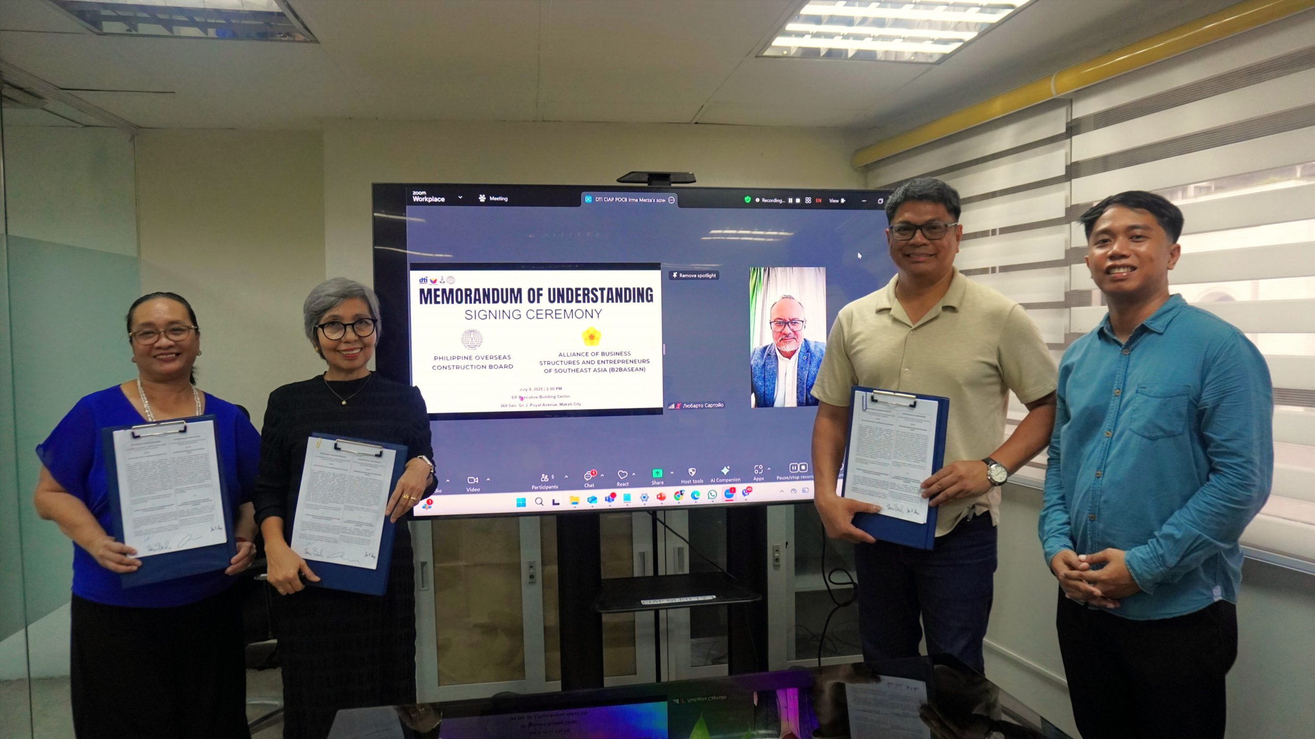 POCB AND B2BASEAN SIGN LANDMARK MOU TO EXPAND PHILIPPINE CAE SERVICES IN RUSSIA